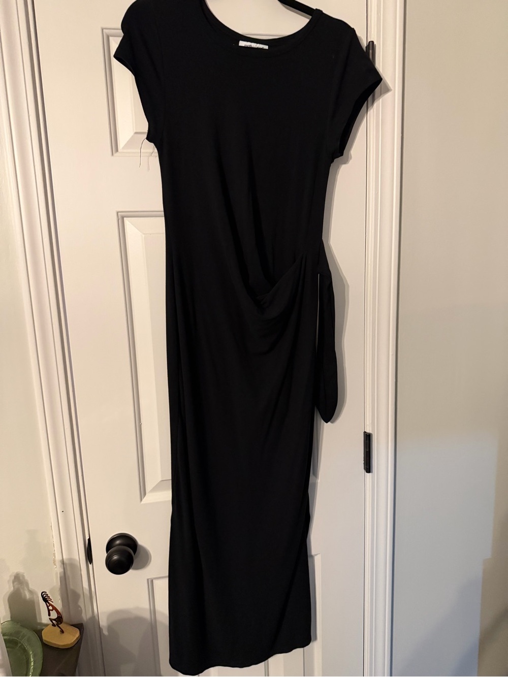 Motherhood Maternity Black Maxi Dress with Side Tie
